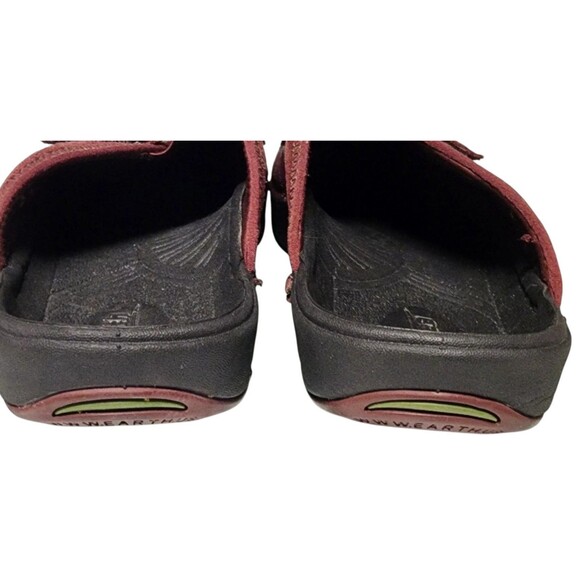 Earth Shoe Exer-Clog Leather Merlot Size 7B - Picture 3 of 7